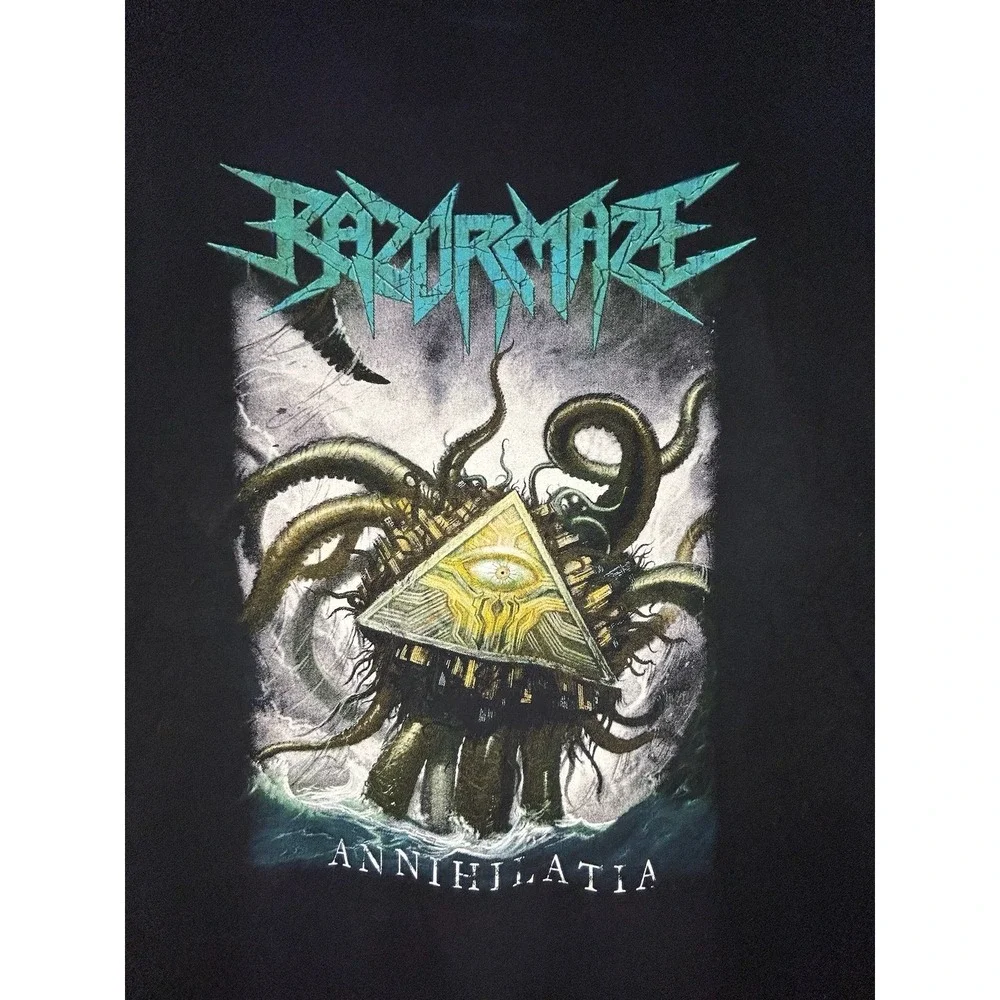 Vintage Y2k Razormaze Annahilatia Music Band‎ T-Shirt